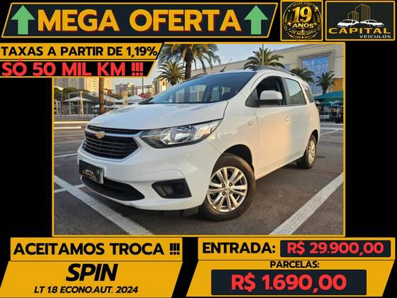 CHEVROLET SPIN 1.8 LT 8V FLEX 4P AUTOMÁTICO CHEVROLET SPIN 1.8 LT 8V FLEX 4P AUTOMÁTICO
